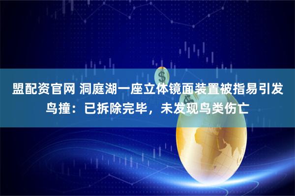 盟配资官网 洞庭湖一座立体镜面装置被指易引发鸟撞：已拆除完毕，未发现鸟类伤亡